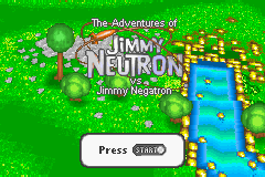Adventures of Jimmy Neutron Boy Genius vs. Jimmy Negatro Title Screen
